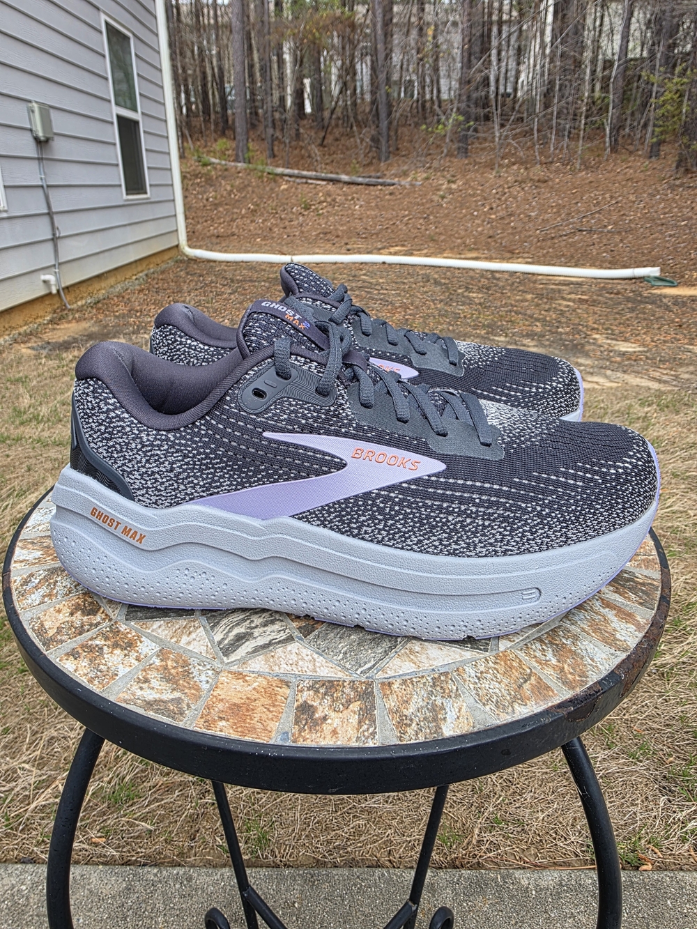 Brooks Ghost Max 2 1204201B005 Ebony/Sweet Lavender Running Shoes Women Sz 8.5 B
